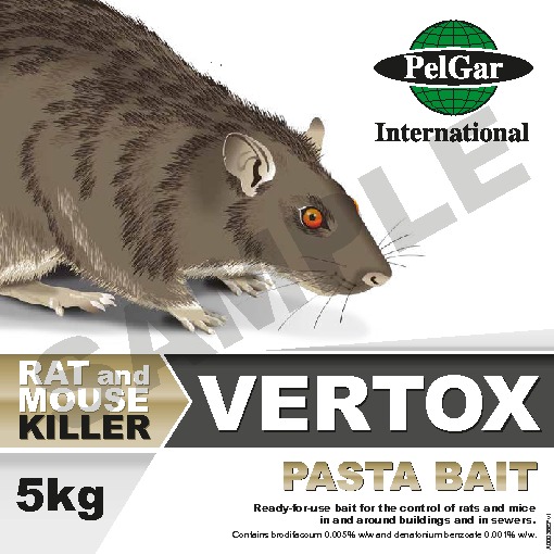 Vertox pasta bait label